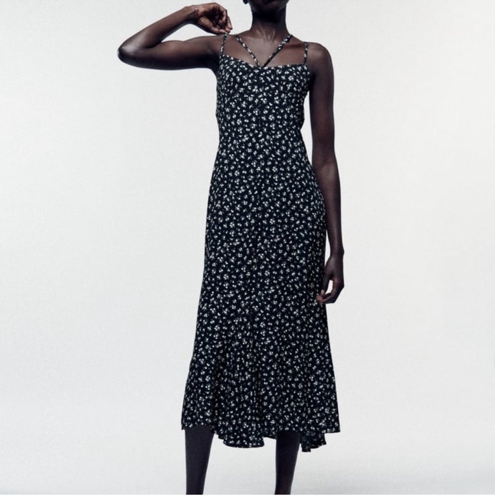 NEW ZARA FLORAL PRINT DRESS